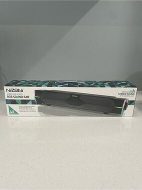 NIZONI Wireless Bluetooth RGB Sound Bar Stereo Speaker Gaming PC TV